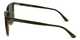 Shop Calvin Klein Logo Lettering Square Sunglasses in Green online.