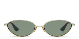 Shop GIGI STUDIOS Thrive 028 Wide Cat-Eye Sunglasses in Gold online.