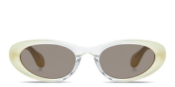 Shop GIGI STUDIOS Thrive 022 Oval Sunglasses in Transparent Brown online.