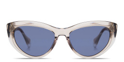 Shop GIGI STUDIOS Tamara Cat-Eye Sunglasses in Transparent Brown online.