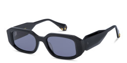 Shop GIGI STUDIOS Danielle Unisex Rectangle Sunglasses in Black online.