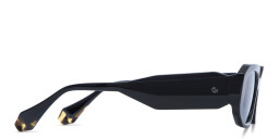 Shop GIGI STUDIOS Danielle Unisex Rectangle Sunglasses in Black online.