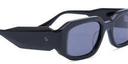 Shop GIGI STUDIOS Danielle Unisex Rectangle Sunglasses in Black online.