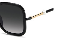 Shop Carolina Herrera Logo Signature Oversized Square Sunglasses in Black online.