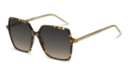 Hugo Boss Logo Signature Oversized Square Sunglasses in Yellow Havana – Product Photo 2