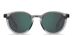 Shop Hugo Boss Logo Signature Panthos Sunglasses in Transparent Grey online.