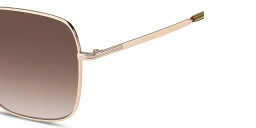 Shop Hugo Boss Logo Signature Square Sunglasses in Rose Gold online.