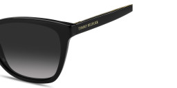 Shop Tommy Hilfiger Logo Signature Cat-Eye Sunglasses in Black online.