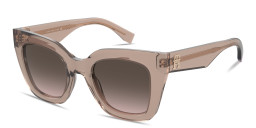 Shop Tommy Hilfiger TH Logo Butterfly Sunglasses in Transparent Nude online.