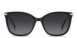 Shop Carolina Herrera CH Logo Square Sunglasses in Black online.