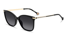 Shop Carolina Herrera CH Logo Square Sunglasses in Black online.