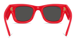Shop Ray-Ban Wayfarer Puffer Unisex Square Sunglasses in Red online.