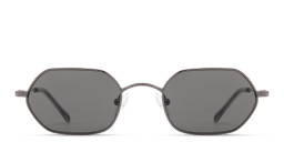 Shop TRICE Logo Irregular Sunglasses in Gunmetal online.