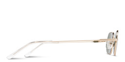 Shop TRICE Logo Irregular Sunglasses in Gold online.