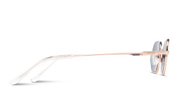 Shop TRICE Logo Irregular Sunglasses in Rose Gold online.