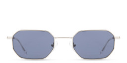 Shop TRICE Logo Irregular Sunglasses in Silver online.