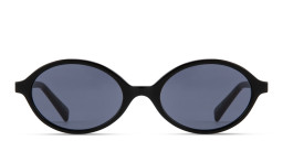 Shop TRICE Logo Oval Sunglasses in Black online.