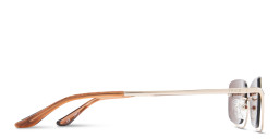 تسوق نظارات شمسية بإطار مربّع نصفي بالشعار المنقوش TRICE بلون ذهبي فاتح أونلاين.