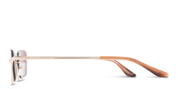 تسوق نظارات شمسية بإطار مربّع نصفي بالشعار المنقوش TRICE بلون ذهبي فاتح أونلاين.