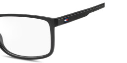 Shop Tommy Hilfiger Logo Rectangle Eyeglasses in Black online.