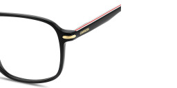 Shop Carrera Logo Signature Wide Rectangle Eyeglasses in Black online.