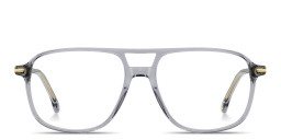 Shop Carrera Logo Signature Wide Rectangle Eyeglasses in Transparent Grey online.