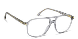 Shop Carrera Logo Signature Wide Rectangle Eyeglasses in Transparent Grey online.