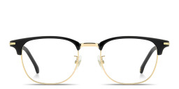 Shop Carrera Logo Signature Unisex Rectangle Eyeglasses in Black Gold online.