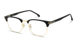 Shop Carrera Logo Signature Unisex Rectangle Eyeglasses in Black Gold online.