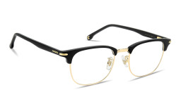 Shop Carrera Logo Signature Unisex Rectangle Eyeglasses in Black Gold online.