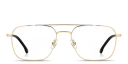 Shop Carrera Logo Signature Wide Square Eyeglasses in Gold online.