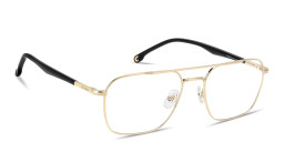 Shop Carrera Logo Signature Wide Square Eyeglasses in Gold online.