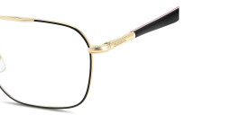 Shop Carrera Logo Signature Wide Square Eyeglasses in Black Gold online.