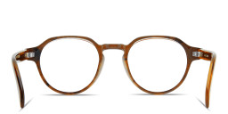 Shop DAVID BECKHAM Talisman Panthos Eyeglasses in Brown Horn online.
