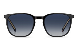 Shop Tommy Hilfiger Flag Square Sunglasses in Black online.