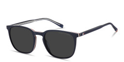 Shop Tommy Hilfiger Flag Square Sunglasses in Blue online.