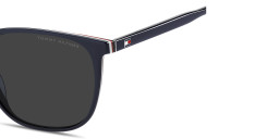 Shop Tommy Hilfiger Flag Square Sunglasses in Blue online.