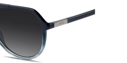 Shop Hugo Boss Engraved Logo Pilot Sunglasses in Blue online.