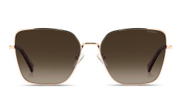 Polaroid Engraved Logo Cat-Eye Sunglasses in Gold – Product Photo 1