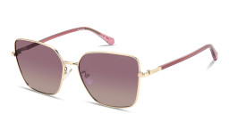 Polaroid Engraved Logo Cat-Eye Sunglasses in Gold – Product Photo 2