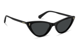 Shop Polaroid Logo Lettering Cat-Eye Sunglasses in Black online.