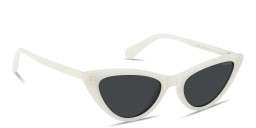 Shop Polaroid Logo Lettering Cat-Eye Sunglasses in White online.
