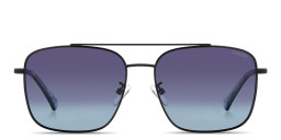 Polaroid Logo Lettering Aviator Sunglasses in Black – Product Photo 1