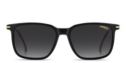 Shop Carrera Logo Lettering Rectangle Sunglasses in Black/Grey online.