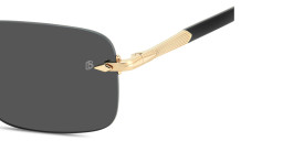 Shop DAVID BECKHAM Curator Collection Rimless Rectangle Sunglasses in Gold online.