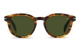 Shop DAVID BECKHAM Talisman Panthos Sunglasses in Brown Horn online.