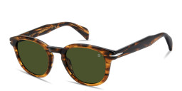 Shop DAVID BECKHAM Talisman Panthos Sunglasses in Brown Horn online.