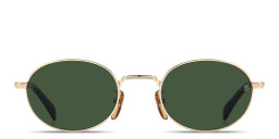 Shop DAVID BECKHAM Curator Collection Oval Sunglasses in Gold online.