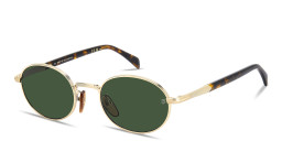Shop DAVID BECKHAM Curator Collection Oval Sunglasses in Gold online.
