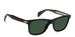 Shop DAVID BECKHAM Talisman Rectangle Sunglasses in Black online.